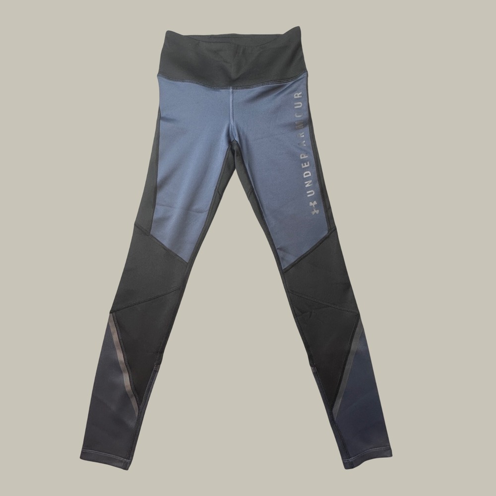 Under Armour Leggings Womens XS 1344528 ColdGear Black Blue Compression